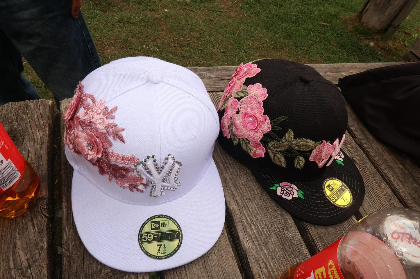 Bloom Culture – White Floral NY Fitted Cap