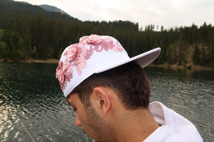 Bloom Culture – White Floral NY Fitted Cap