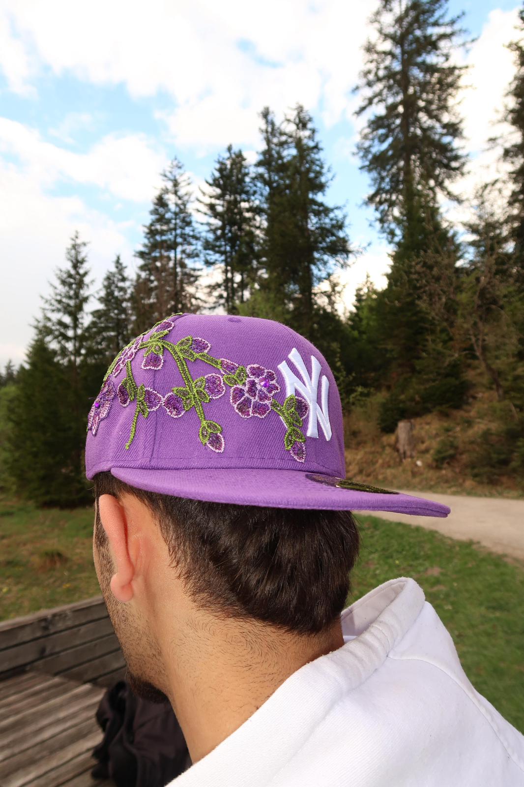 Bloom Culture – Violet Blossom NY Fitted Cap
