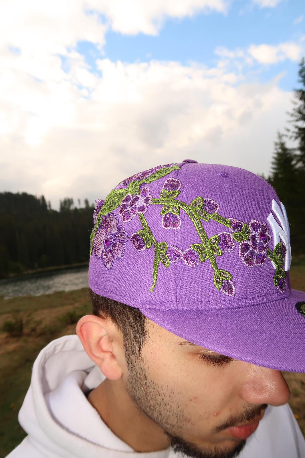 Bloom Culture – Violet Blossom NY Fitted Cap