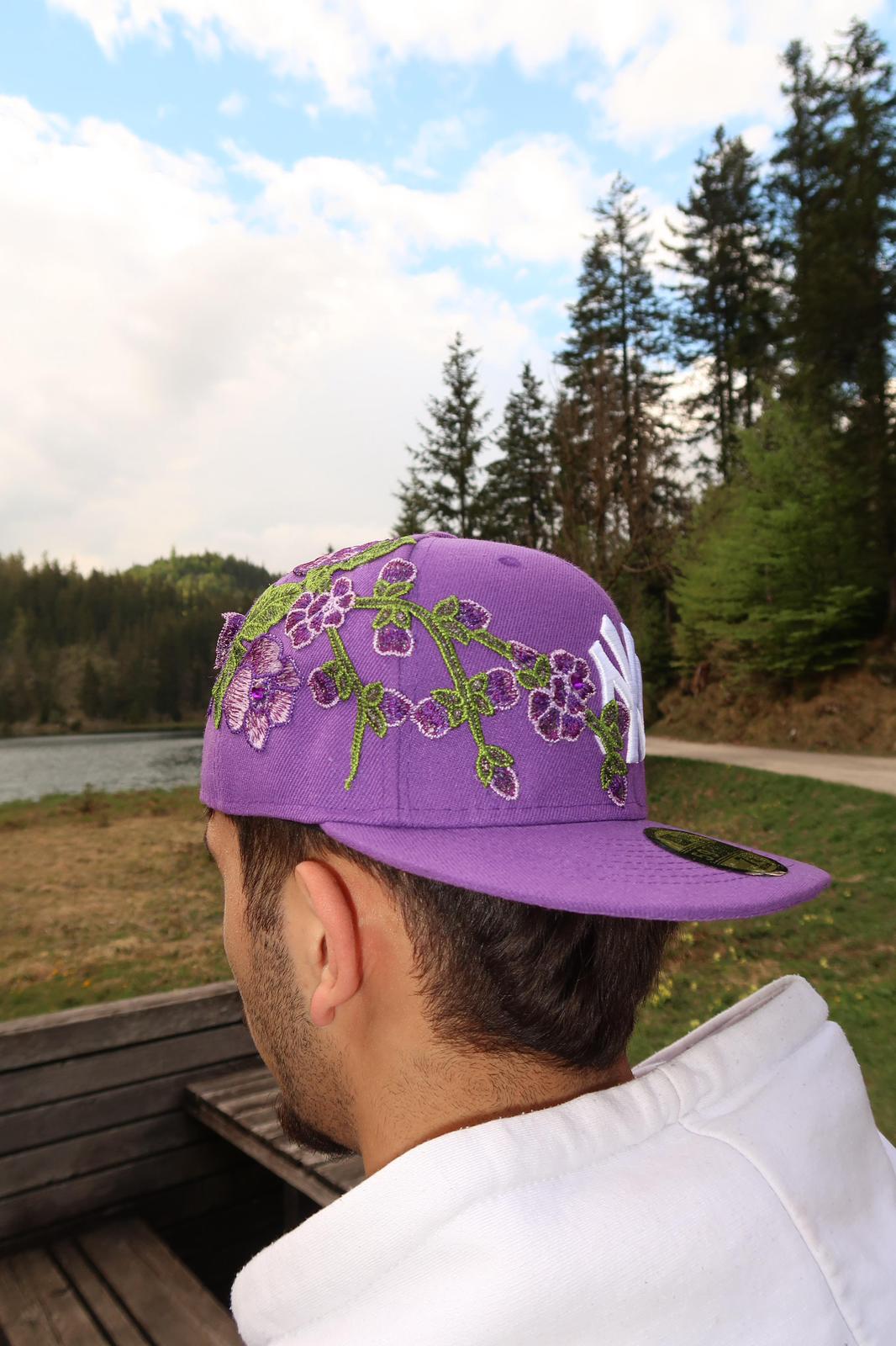 Bloom Culture – Violet Blossom NY Fitted Cap